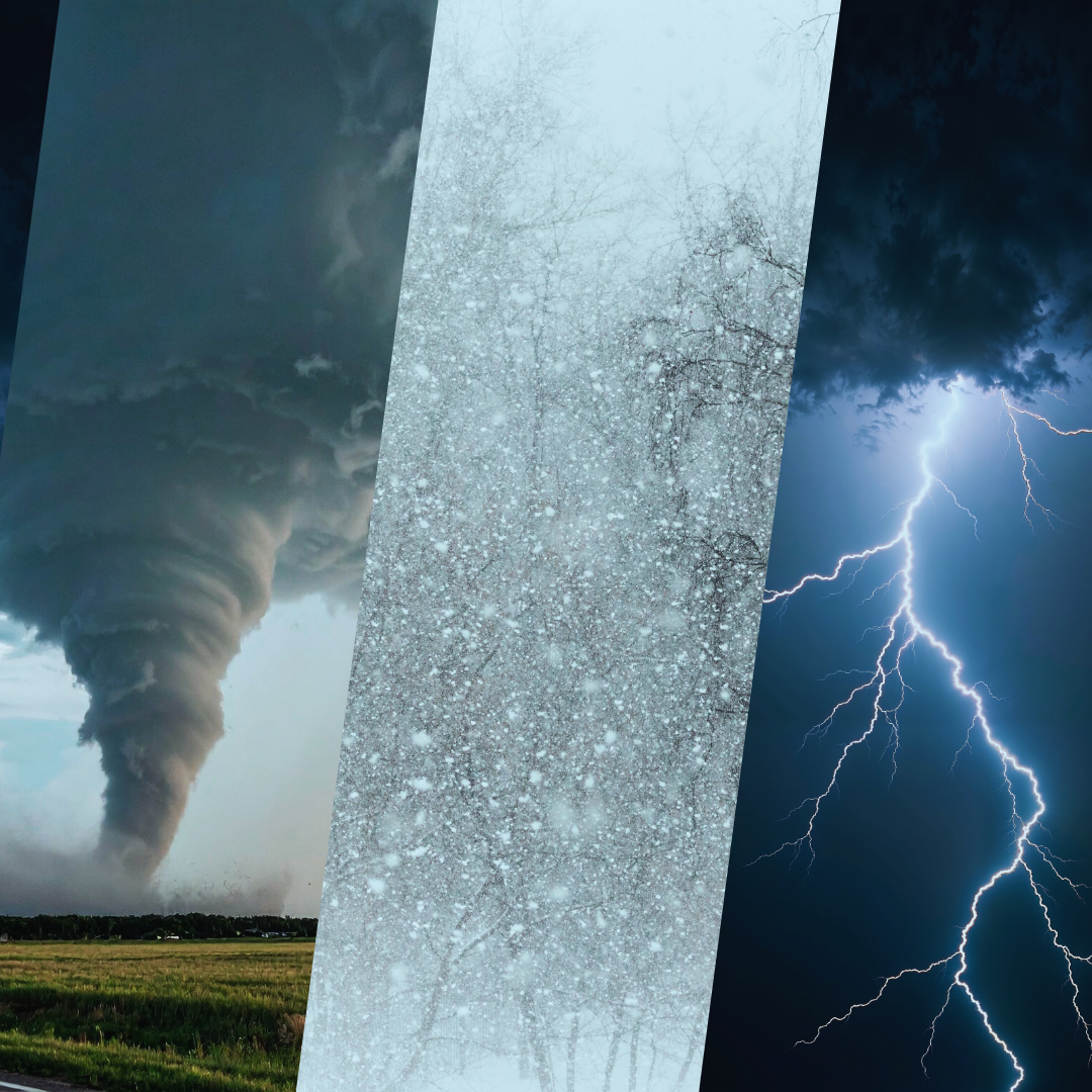 Collage of different weather photos